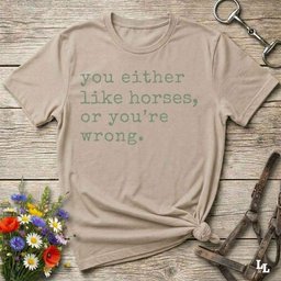 You Either Like Horses Or Youre Wrong T Shirt Gift For Horse Lover