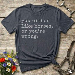 You Either Like Horses Or Youre Wrong T Shirt Gift For Horse Lover