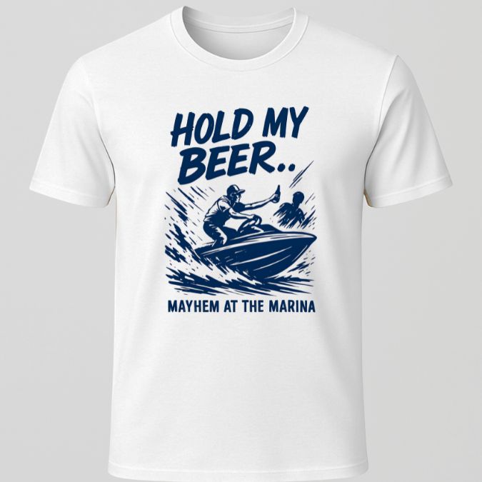 Hold My Beer T Shirt Gift For Boat Owner