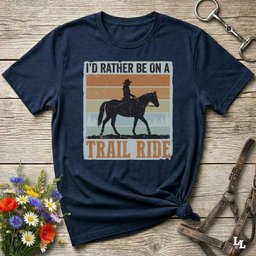 Id Rather Be On A Trail Ride T Shirt Gift For Horse Lover
