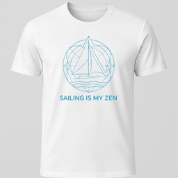 Sailing Zen T Shirt Gift For Boat Owner