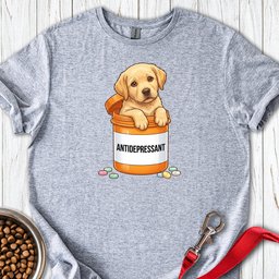 Antidepressant Yellow Lab T Shirt Gift For Dog Lover
