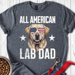 All American Yellow Lab Dad T Shirt Gift For Dad