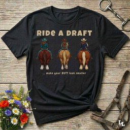 Ride A Draft Trail Ride T Shirt Gift For Horse Lover
