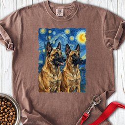Belgian Malinois Van Gogh Premium Tee Gift For Dog Lover