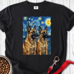 Belgian Malinois Van Gogh Premium Tee Gift For Dog Lover