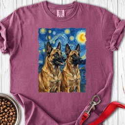 Belgian Malinois Van Gogh Premium Tee Gift For Dog Lover