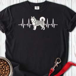 Alaskan Malamute Heartbeat Premium Tee Gift For Dog Lover