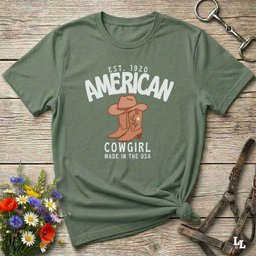 American Cowgirl T Shirt Gift For Horse Lover