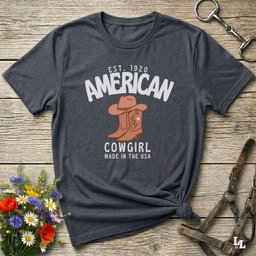 American Cowgirl T Shirt Gift For Horse Lover