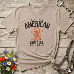 American Cowgirl T Shirt Gift For Horse Lover