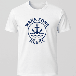 Wake Zone Rebel T Shirt Gift For Boat Owner