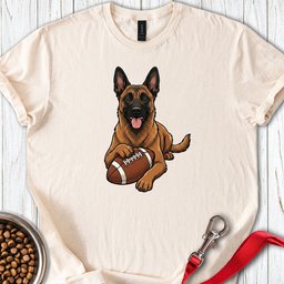 Belgian Malinois Football T Shirt Gift For Dog Lover