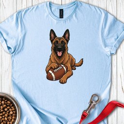 Belgian Malinois Football T Shirt Gift For Dog Lover