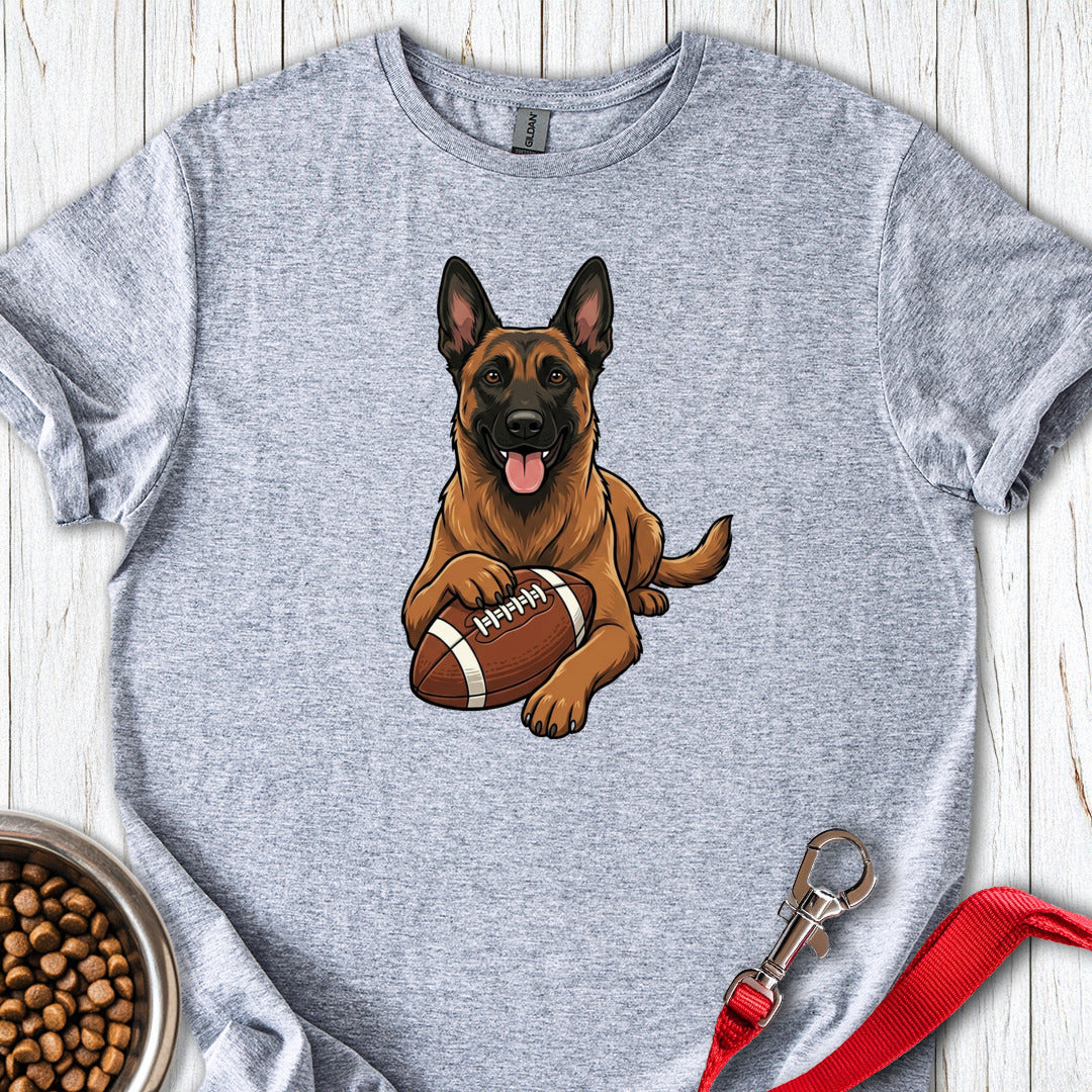 Belgian Malinois Football T Shirt Gift For Dog Lover