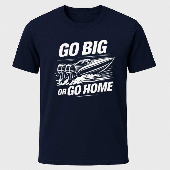Go Big Or Go Home T Shirt Gift For Boat Owner
