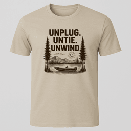 Unwind Lake T Shirt Gift For Boat Owner