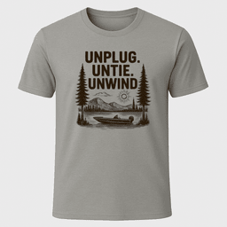 Unwind Lake T Shirt Gift For Boat Owner