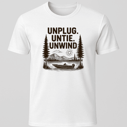 Unwind Lake T Shirt Gift For Boat Owner