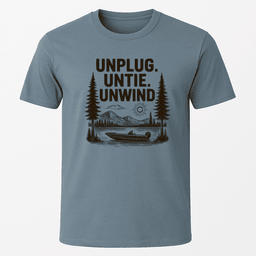 Unwind Lake T Shirt Gift For Boat Owner
