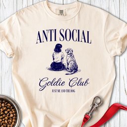 Anti Social Goldie Club T Shirt Gift For Dog Lover