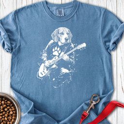 Beagle Guitar Premium Tee Gift For Dog Lover