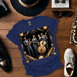 Art Deco Jazz Band T Shirt Gift For Music Lover