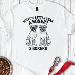 2 Boxers Halftone T Shirt Gift For Dog Lover