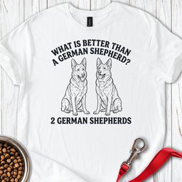 2 German Shepherds T Shirt Gift For Dog Lover
