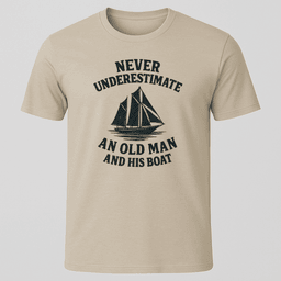 Old Man And His Boat T Shirt Gift For Boat Owner