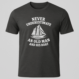 Old Man And His Boat T Shirt Gift For Boat Owner