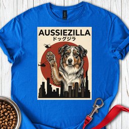 Australian Shepherd Aussiezilla T Shirt Gift For Dog Lover
