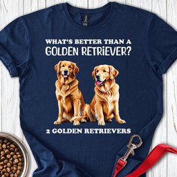 2 Golden Retrievers T Shirt Gift For Dog Lover