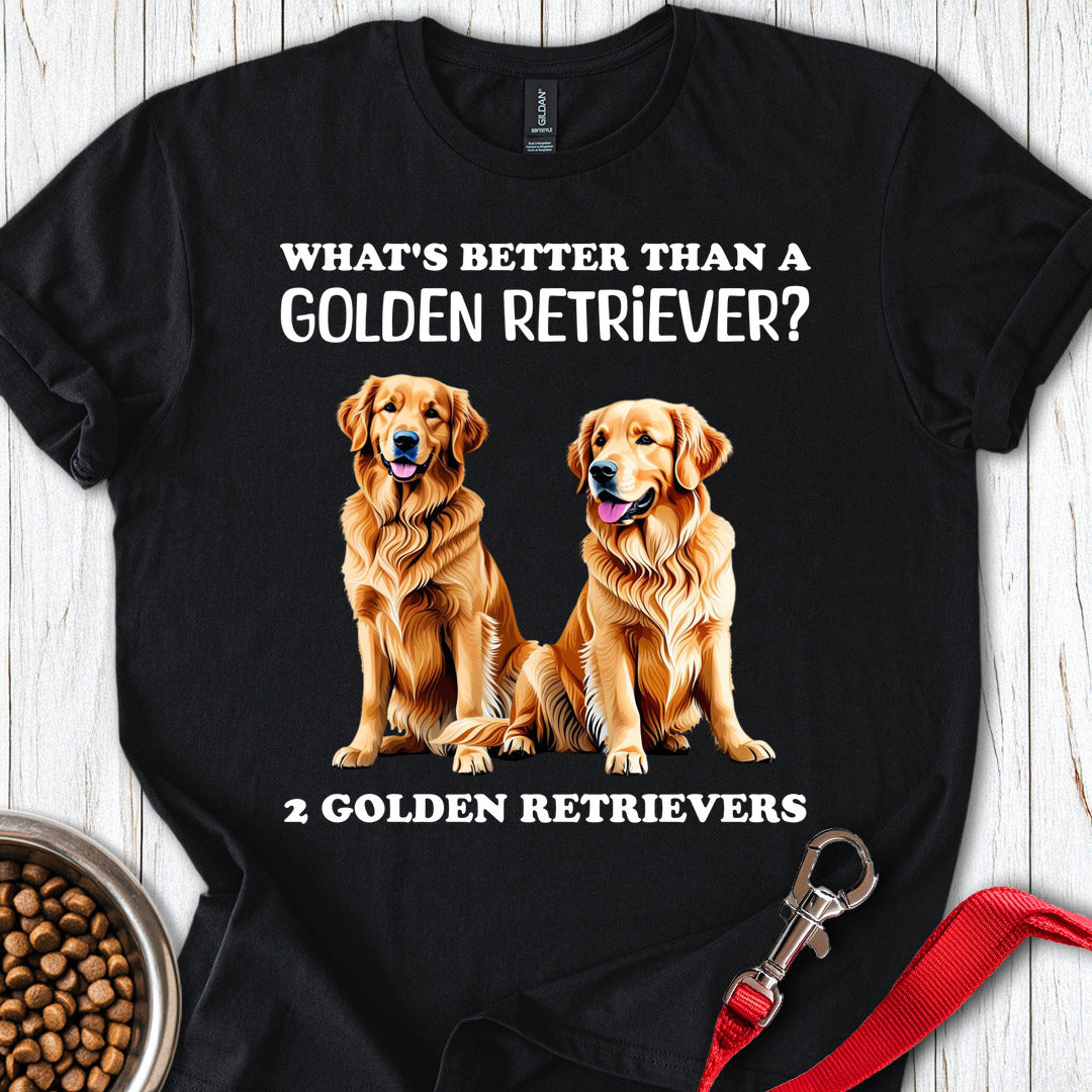 2 Golden Retrievers T Shirt Gift For Dog Lover