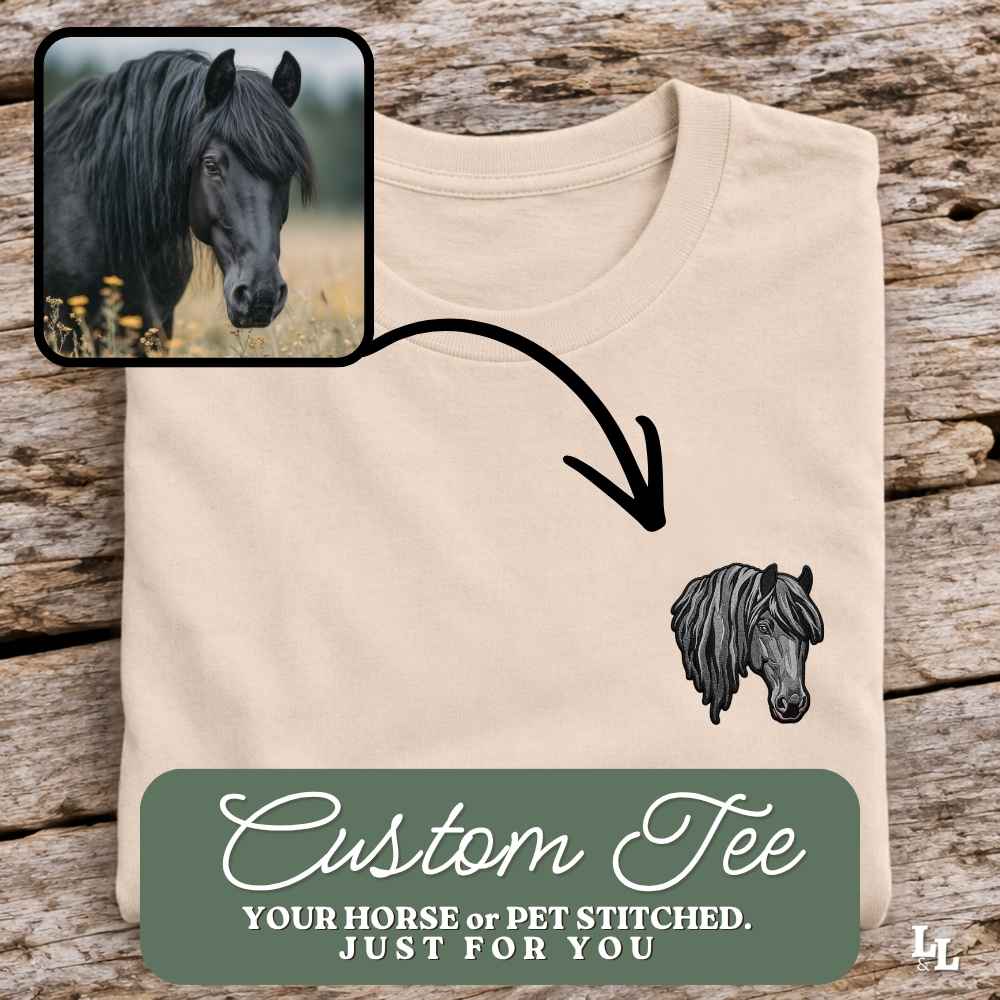 Custom Embroidery Unisex Tee Gift For Horse Lover