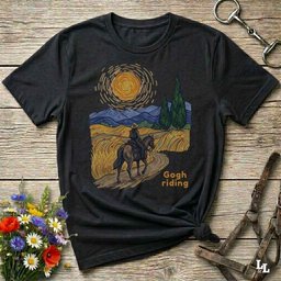 Gogh Riding T Shirt Gift For Horse Lover