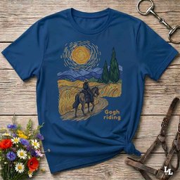 Gogh Riding T Shirt Gift For Horse Lover