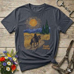 Gogh Riding T Shirt Gift For Horse Lover