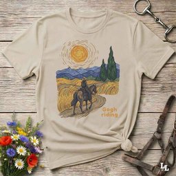 Gogh Riding T Shirt Gift For Horse Lover