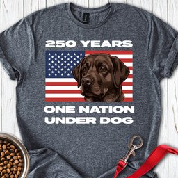 250 Years USA Chocolate Lab T Shirt Gift For Dog Lover