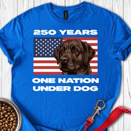 250 Years USA Chocolate Lab T Shirt Gift For Dog Lover
