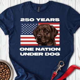 250 Years USA Chocolate Lab T Shirt Gift For Dog Lover