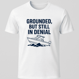 Grounded Boat Humor T Shirt Gift For Boat Owner
