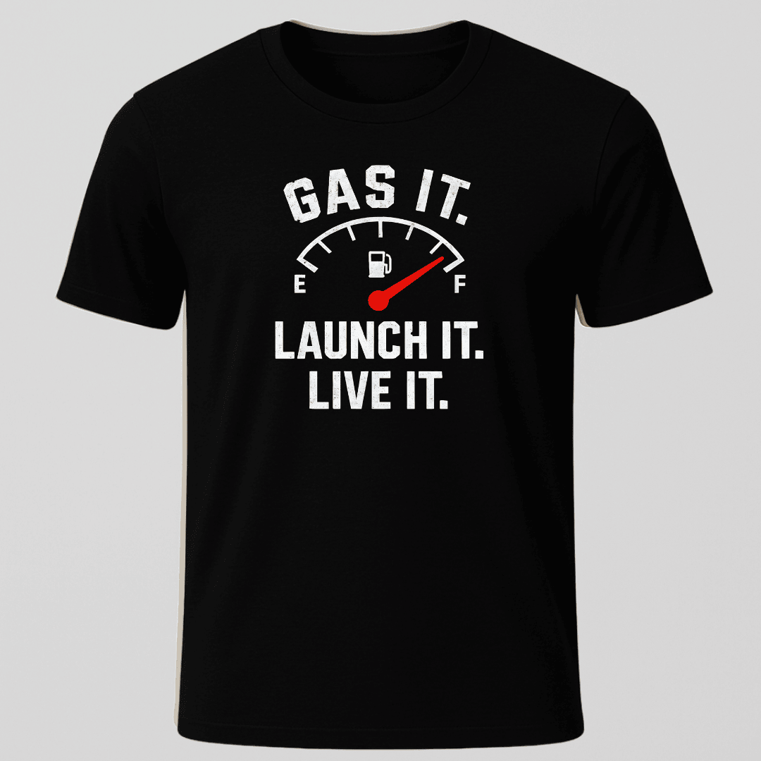 Gas IT Live IT T Shirt Gift For Boat Owner
