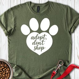 Adopt Dont Shop Rescue T Shirt Gift For Dog Lover