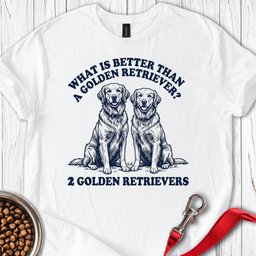 2 Golden Retrievers T Shirt Gift For Dog Lover