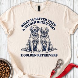 2 Golden Retrievers T Shirt Gift For Dog Lover