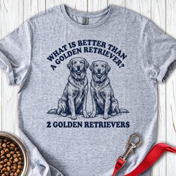 2 Golden Retrievers T Shirt Gift For Dog Lover