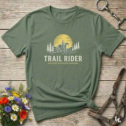 Trail Rider T Shirt Gift For Horse Lover