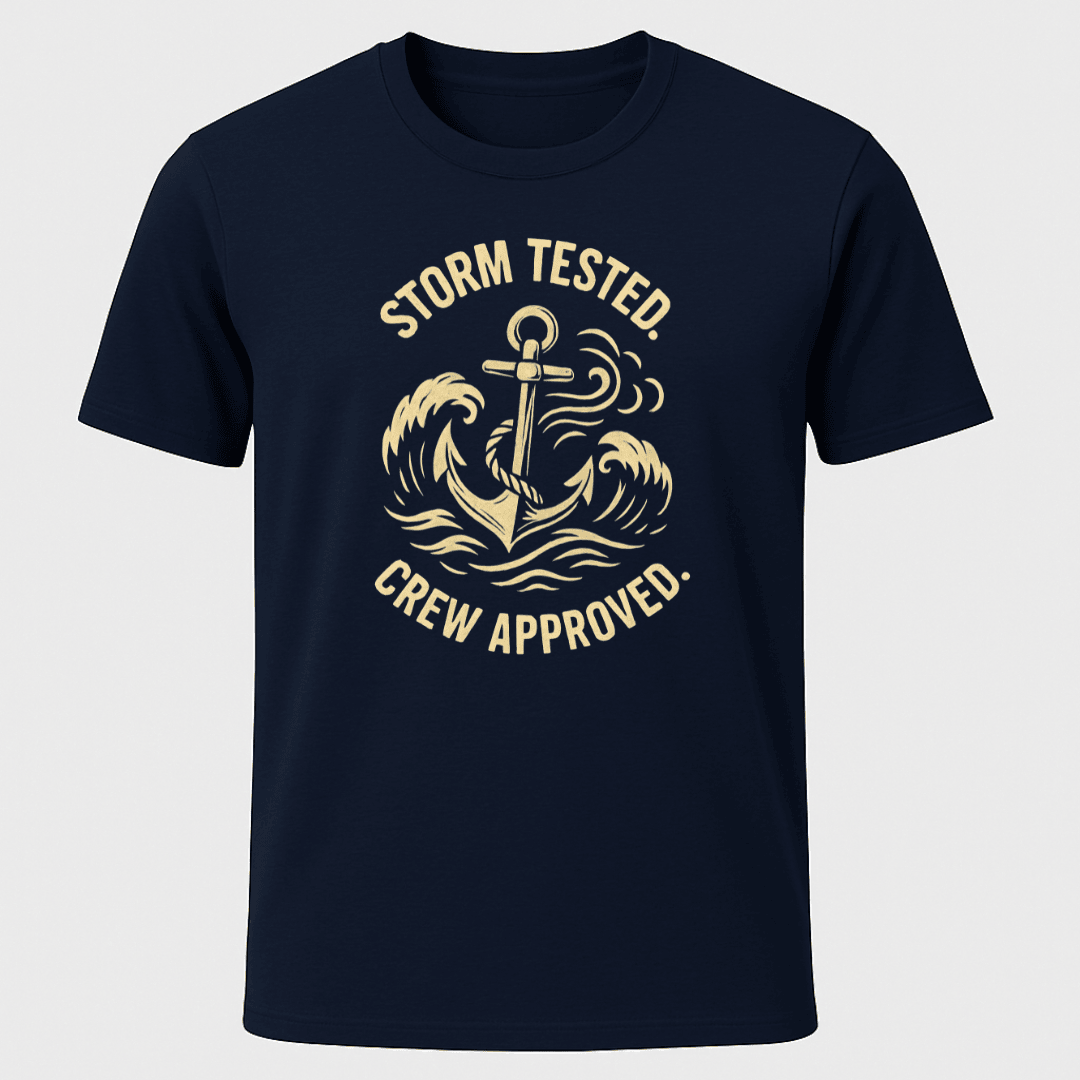 Storm Tested Anchor T Shirt Gift For Boat Owner